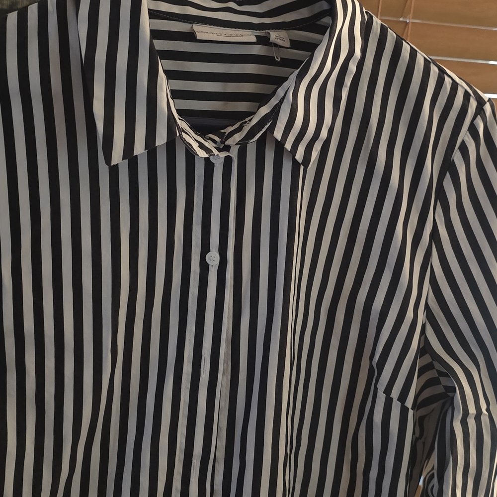Eva Mendes for New York & Company Monochrome Striped Shirt